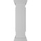 Ekena Millwork 10"W x 40"H End Newel Post with Panel, Flat Capital, & Base Trim (Installation kit included) NWL10X40EPF0B0 - alternate 5